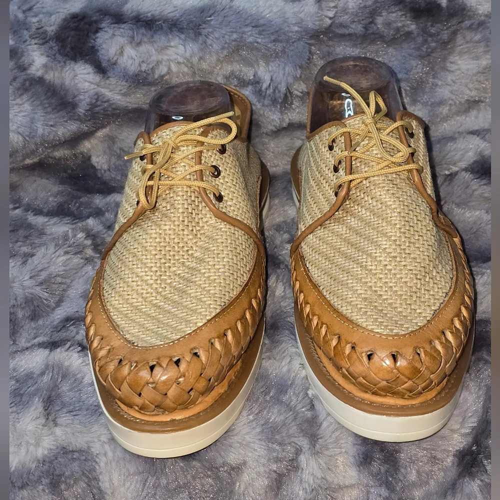 NWB Mexico en la Piel Handmade Leather and Jute Huarache Shoes Men‎ Size 8